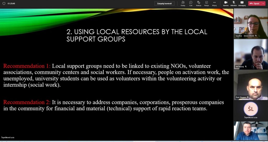 Transnational Experts' Panel discussed on Local Support Groups